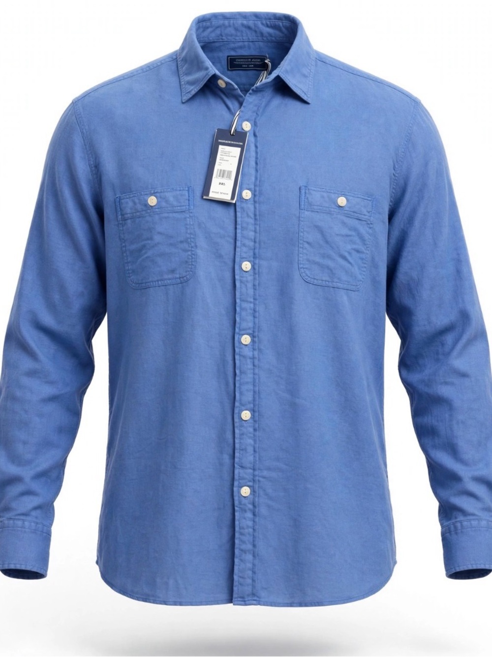 NWT Vineyard Vines Mens XXL 2XL Linen Twill Shirt Classic Fit Chest Pockets Blue